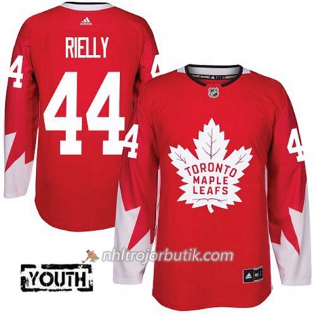Barn Ishockey Toronto Maple Leafs Tröja Morgan Rielly 44 Adidas 2017-2018 Röd Alternate Authentic
